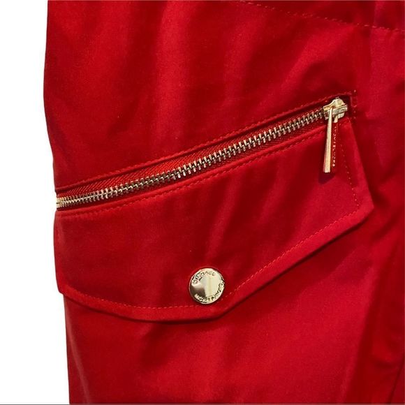 Michael Kors red polyester waterproof utility jacket size M new without tag - Picture 4 of 9